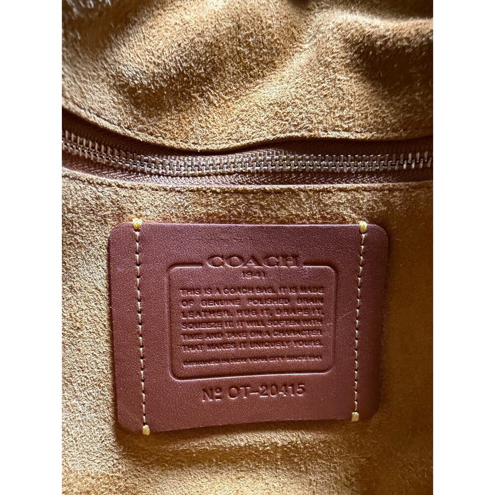 Coach OUTLAW 36 from the 1941 Collection Red Patent Leather Satchel Bag Purse - Picture 9 of 10